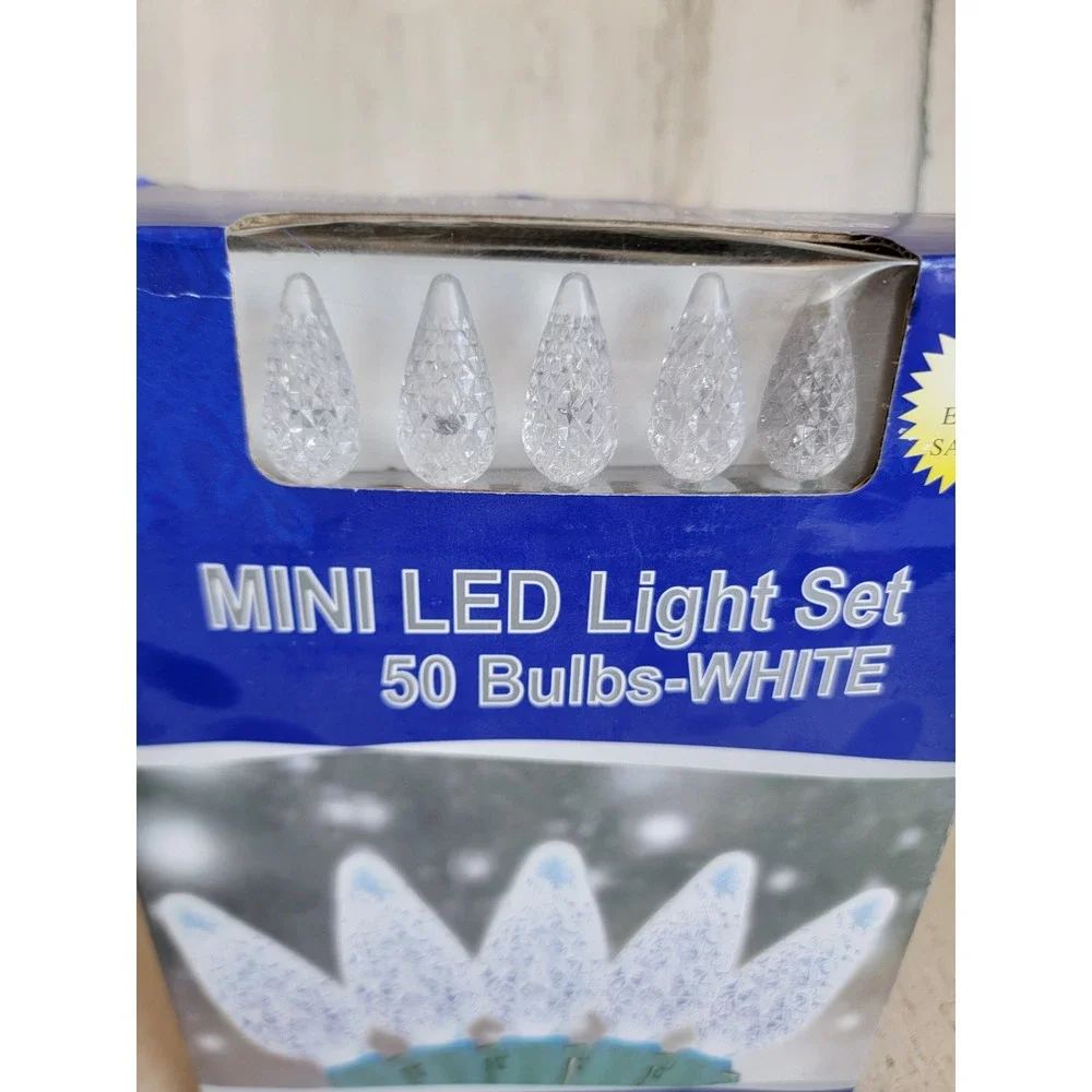 Mini LED light set 50 bulb NEW white indoor outdoor Xmas home decor